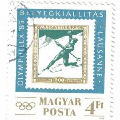 HUNGARY 4FT SNOW OLYMPIC GAME STAMP WS09