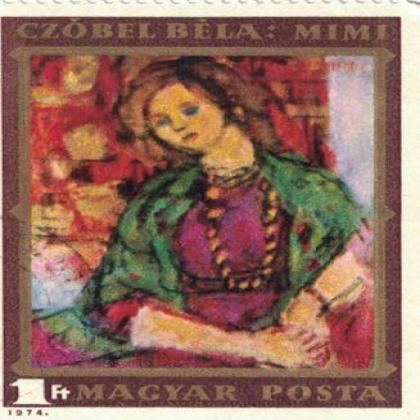 HUNGARY MIMI PAINTINGS THEME BIG SIZE STAMP WS 03