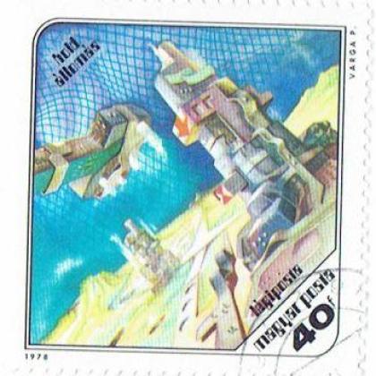 HUNGARY SPACE CRAFT SQUARE SHAPED STAMP WS1