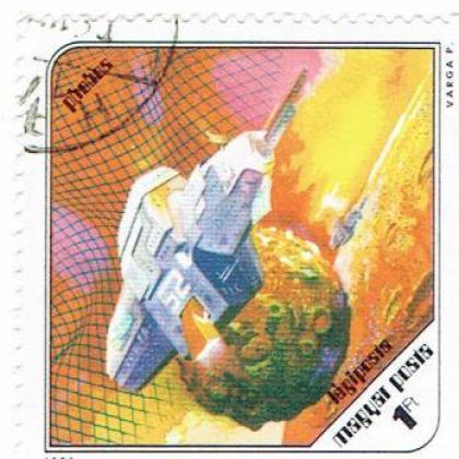 HUNGARY SPACE CRAFT THEME SQUARE SHAPED STAMP WS1