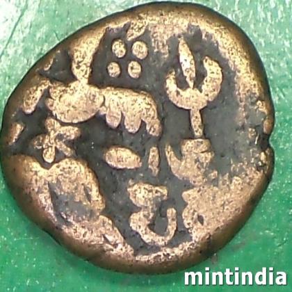 Hunnic dynasties of Kashmir Sangrama Deva stater coin AB352