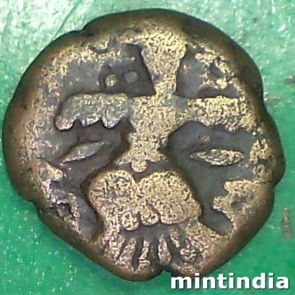 Hunnic dynasties of Kashmir Sangrama Deva stater coin AB372