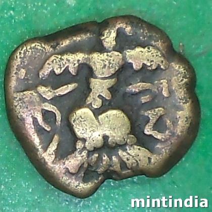 Hunnic dynasties of Kashmir Sangrama Deva stater coin AB381