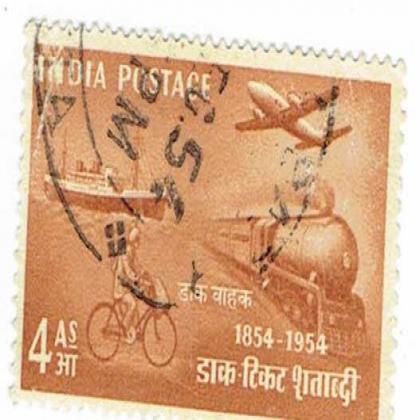 INDIA POSTAGE CENTENARY 4As COMMEMORATIVE STAMP CSB 10