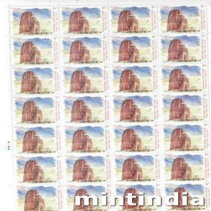 INDRALATH TEMPLE RANIPUR JHARIAL FULL SHEET OF 28 STAMPS