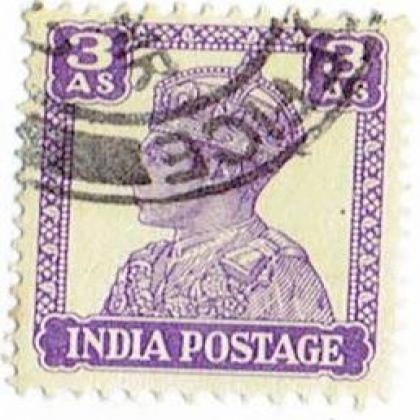 KGVI 3AS  BRITISH INDIA STAMP CSB 14