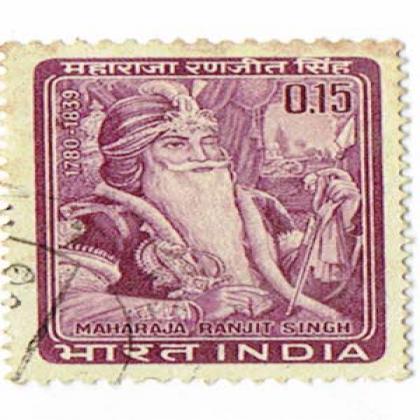 MAHARAJA RANJIT SINGH  INDIAN COMMEMORATIVE STAMP     CSB 2