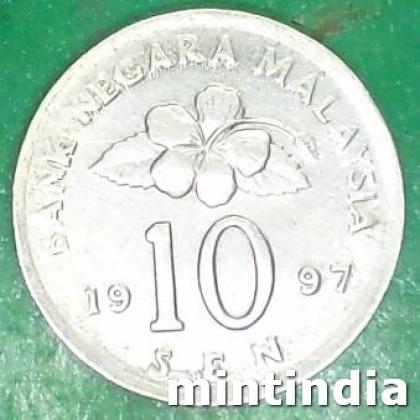 MALAYESIA 10 SEN AGONG COIN JK374