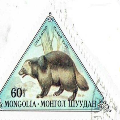 MONGOLIA ANIMAL THEME TRIANGLE  SHAPED STAMP WS1