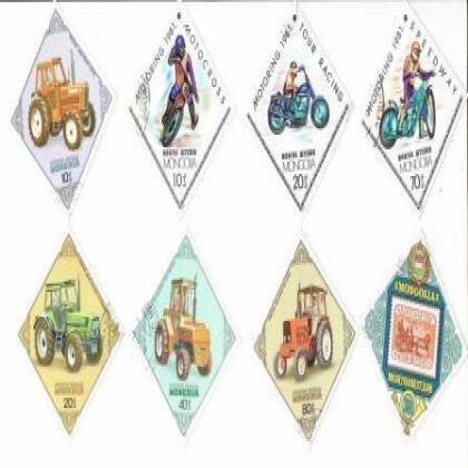 MOTOR VEHICLE THEME ODD SHAPED STAMP  STAMP SET WS1