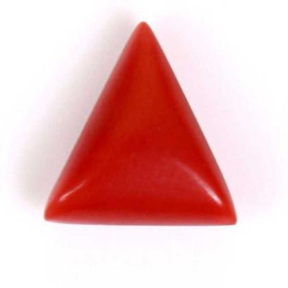 Natural Coral MANGAL Triangle Moonga coral Stone CERTIFIED