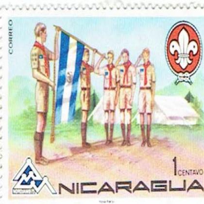 NICARGUA 1 CENTAVO CORREO SCOUT STAMP WS8