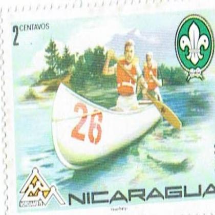 NICARGUA BOAT  COMMEMORATIVE STAMP WS 6