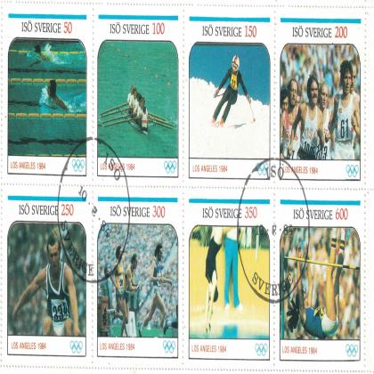 OLYMPIC 1984  THEMATIC STAMPS SET CODE SAI