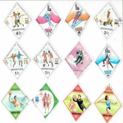 OLYMPIC THEME ODD SHAPED STAMP SET WS1