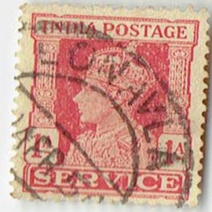 ONE ANNA KGVI  BRITISH  STAMP CSB 14