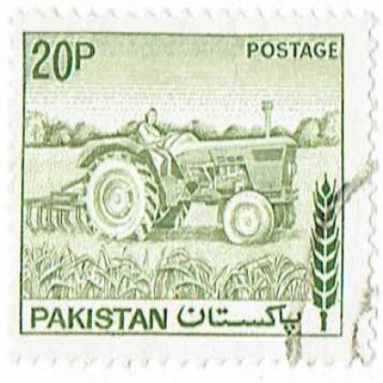 PAKISTAN 20 PAISE TRACTOR COMMEMORATIVE STAMP WS 05