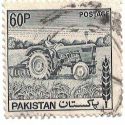 PAKISTAN 60 PAISA TRACTOR STAMP WS 07