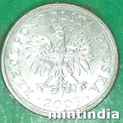 POLAND 2007 10 GROSZY COIN JK346