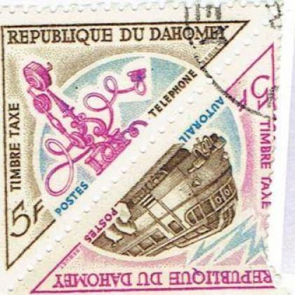 REPUBLIC OF THE DAHOMY 5f TRIANGLE SHAPED STAMP WS1
