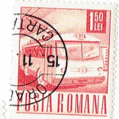 ROMANIA BUS SERVICE COMMEMORATIVE STAMP WS 6