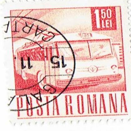 ROMANIA BUS SERVICE COMMEMORATIVE STAMP WS 8