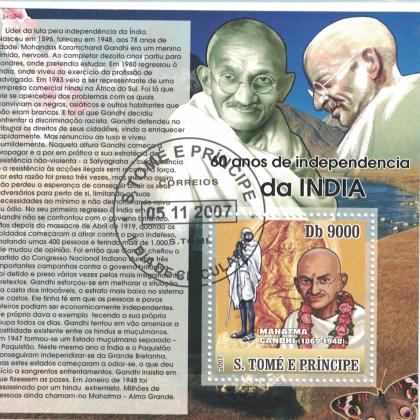 SAINT TOME E PRINCIPE MS MAHATMA GANDHI 1869 to 1948