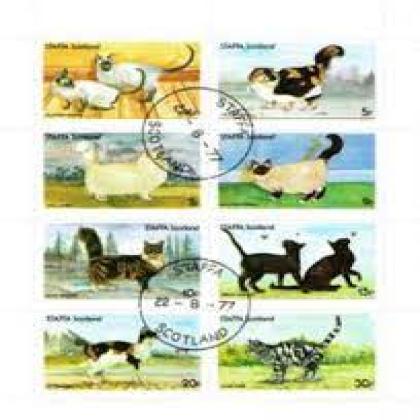 SCOTLAND 1977 CAT THEME STAMP SET CODE SAI