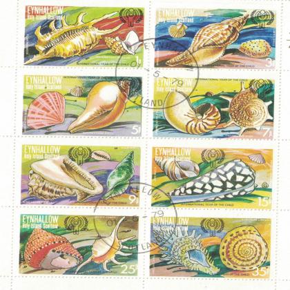 SEA SHELL FLORA  AND FAUNA THEMATIC STAMPS SET CODE SAI