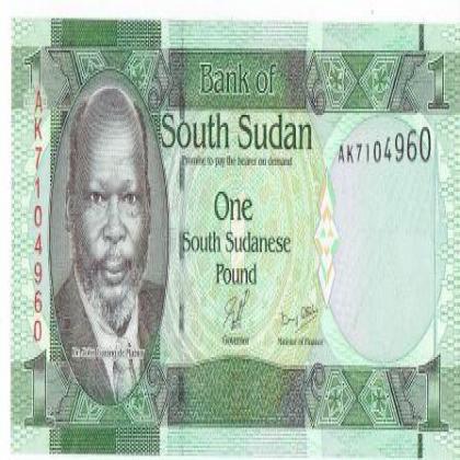SOUTH SUDAN ONE POUND UNC BANK NOTE 4960