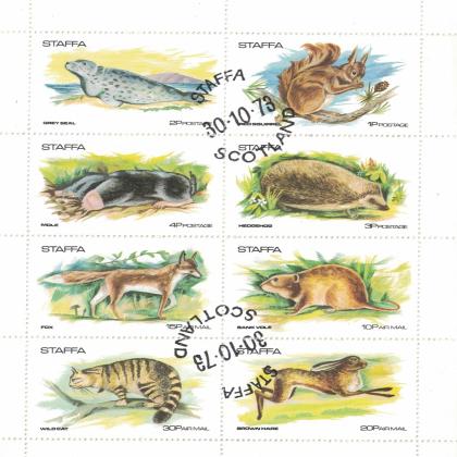 STAFFA  WILD LIFE THEME FLORA  AND FAUNA THEMATIC STAMPS SET CODE SAI