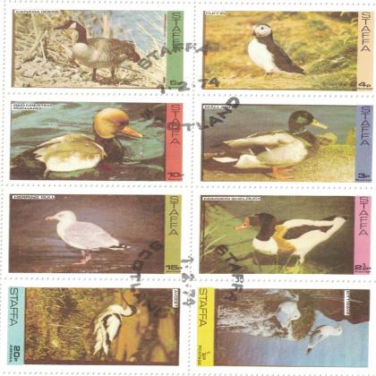 STAFFA WATER BIRD FLORA  AND FAUNA THEMATIC STAMPS SET CODE SAI