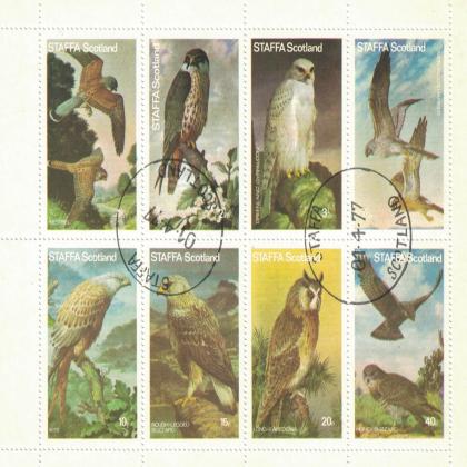 STAFFA WILD BIRD FLORA  AND FAUNA THEMATIC STAMPS SET CODE SAI