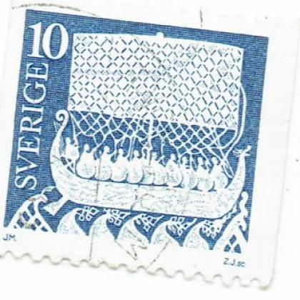 SWEDEN 1976 VKING SHIP 10 ORE SVERIGE  COMMEMORATIVE STAMP WS 7