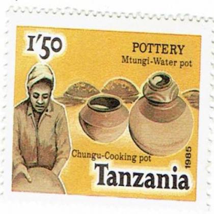 TANZANIA 1985 POTTERY COMMEMORATIVE STAMP WS 7