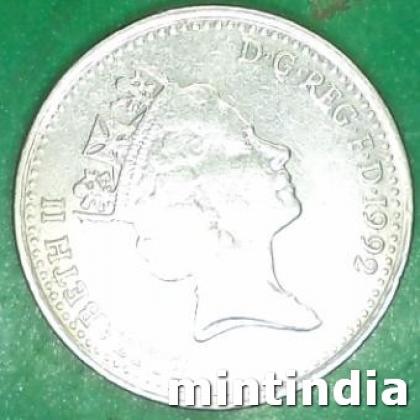 UNITED KINGDOM 1992 10 PENCE III POTRAIT COIN JK198