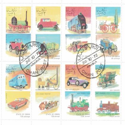 VEHICLE THEMATIC STAMPS SET CODE SAI