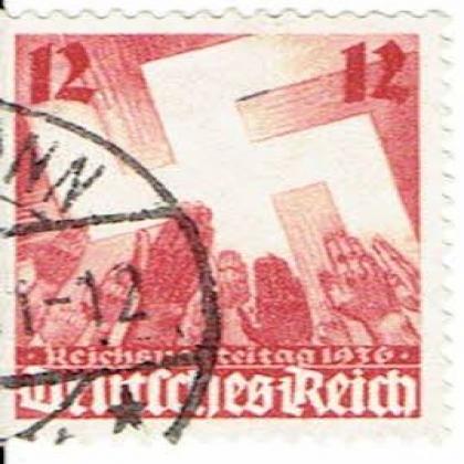 VINTAGE NAZI WW 2 ERA STAMP WITH SWASTIKA MARKED no 402