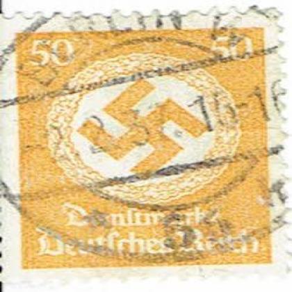 VINTAGE NAZI WW 2 ERA STAMP WITH SWASTIKA MARKED no 406