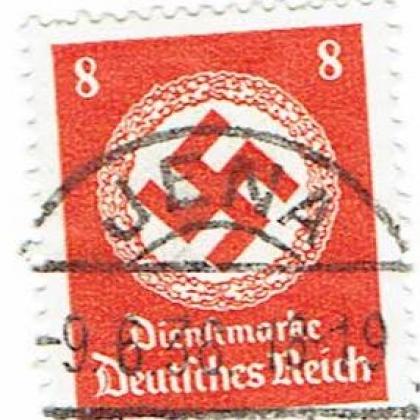 VINTAGE NAZI WW 2 ERA STAMP WITH SWASTIKA MARKED no 407