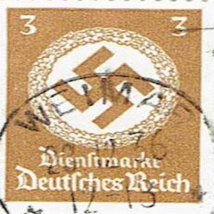 VINTAGE NAZI WW 2 ERA STAMP WITH SWASTIKA MARKED no 408