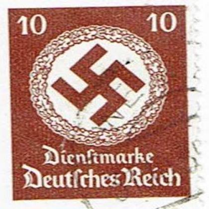VINTAGE NAZI WW 2 ERA STAMP WITH SWASTIKA MARKED no 409