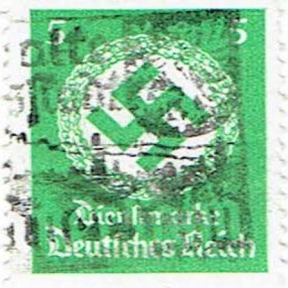 VINTAGE NAZI WW 2 ERA STAMP WITH SWASTIKA MARKED no 410