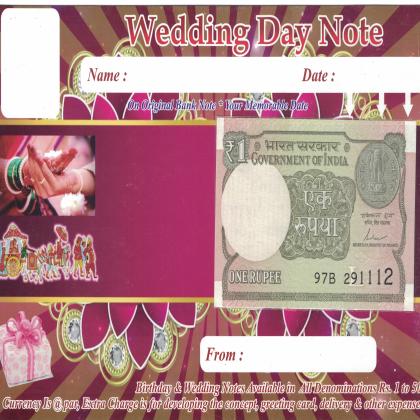 WEDDING MARRIAGE ANNIVERSSARY DATE CURRENCY FOR GIFT TO NEAR DEAR ONE