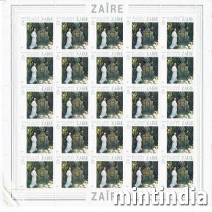 ZAIRE HOLY PLACE FULL SHEET OF 25 STAMPS
