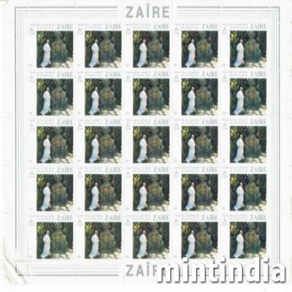 ZAIRE HOLY PLACE FULL SHEET OF 25 STAMPS